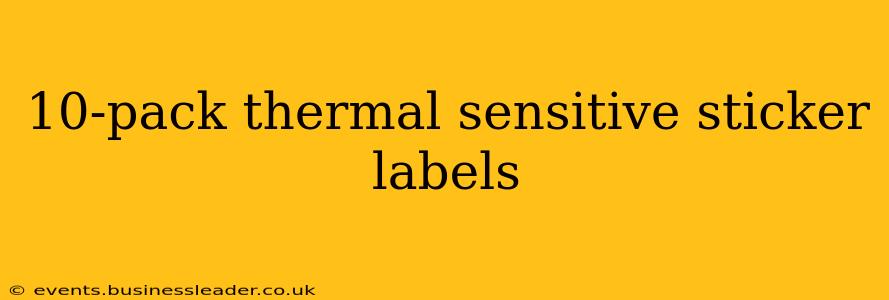 10-pack thermal sensitive sticker labels