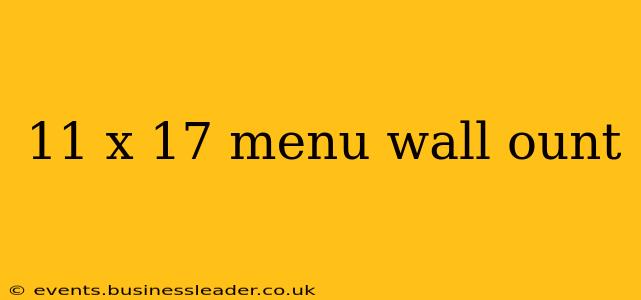 11 x 17 menu wall ount