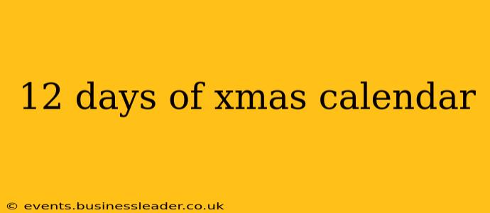 12 days of xmas calendar