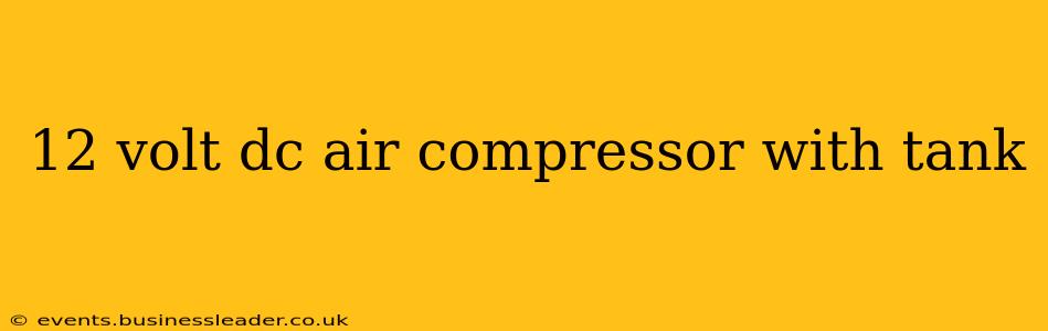 12 volt dc air compressor with tank