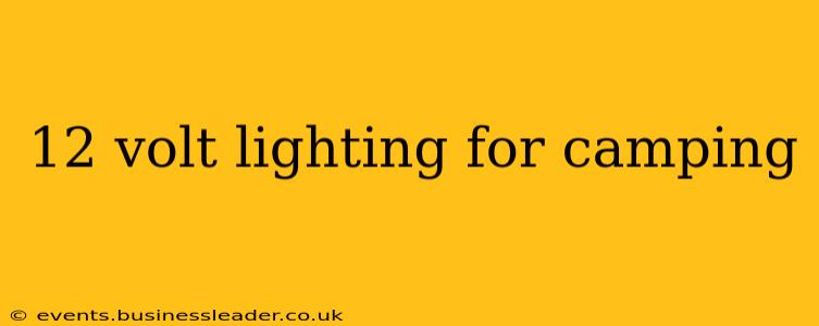 12 volt lighting for camping
