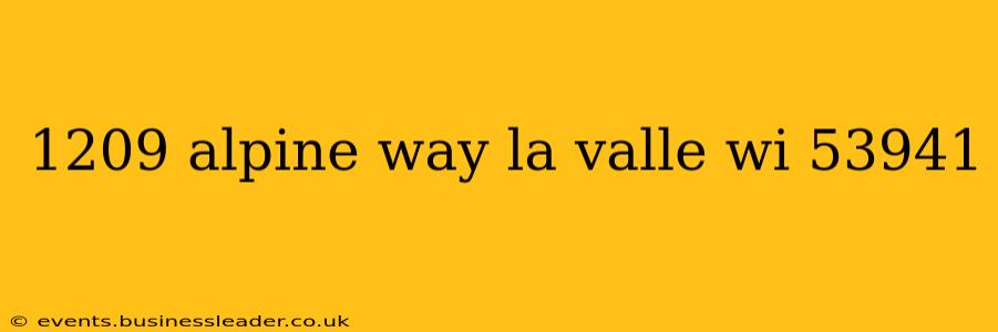 1209 alpine way la valle wi 53941