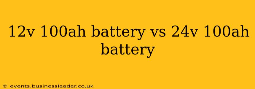 12v 100ah battery vs 24v 100ah battery