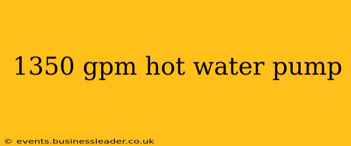 1350 gpm hot water pump