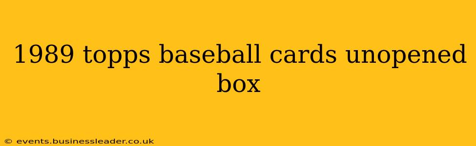 1989 topps baseball cards unopened box