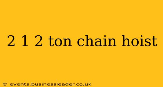 2 1 2 ton chain hoist