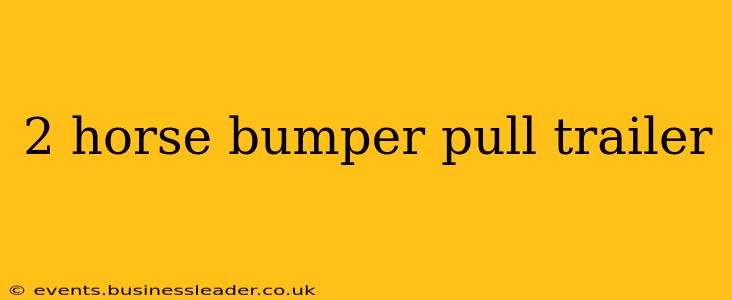 2 horse bumper pull trailer