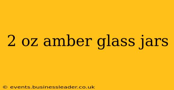 2 oz amber glass jars