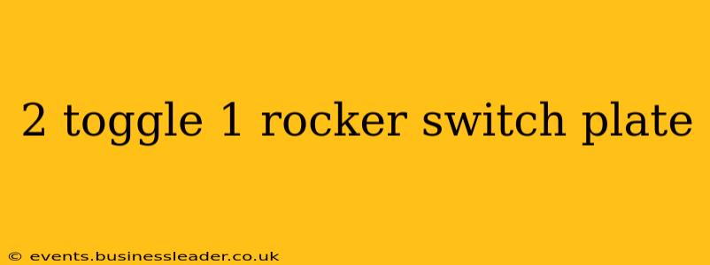 2 toggle 1 rocker switch plate