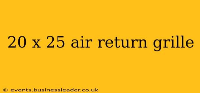 20 x 25 air return grille