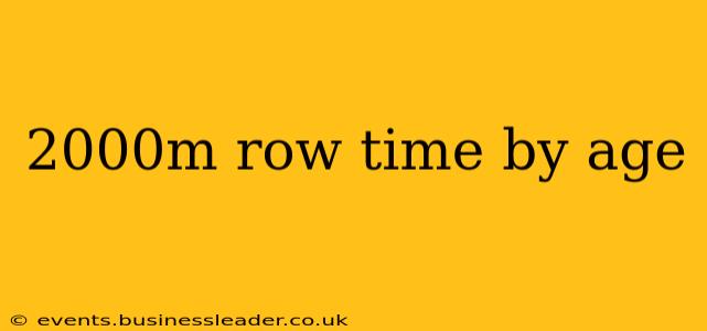 2000m row time by age