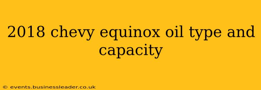 2018 chevy equinox oil type and capacity
