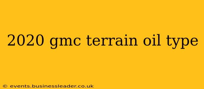 2020 gmc terrain oil type