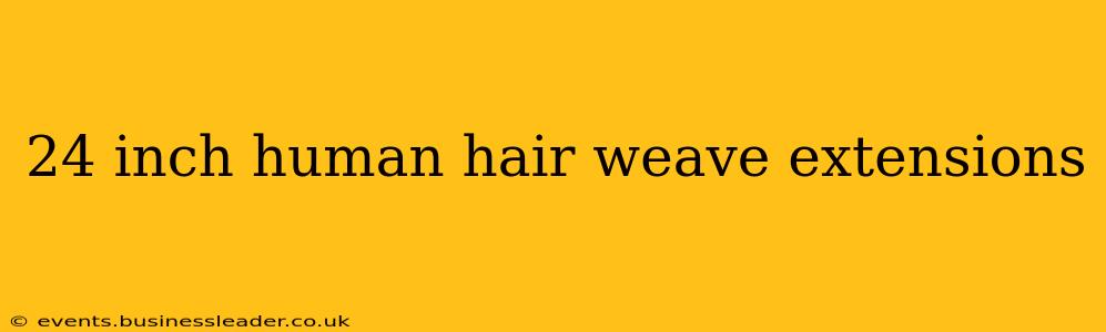 24 inch human hair weave extensions