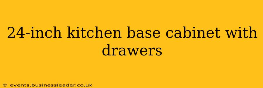 24-inch kitchen base cabinet with drawers
