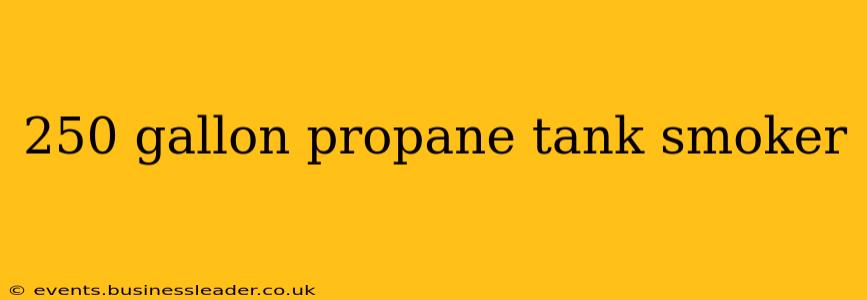 250 gallon propane tank smoker