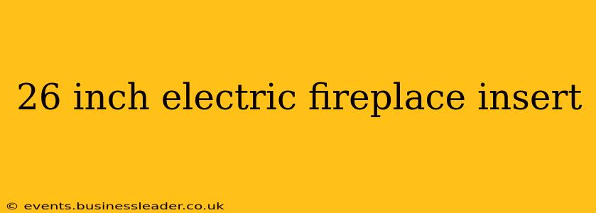 26 inch electric fireplace insert