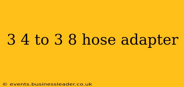 3 4 to 3 8 hose adapter