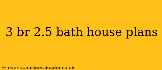 3 br 2.5 bath house plans