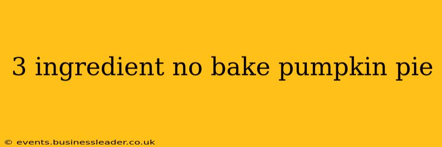 3 ingredient no bake pumpkin pie