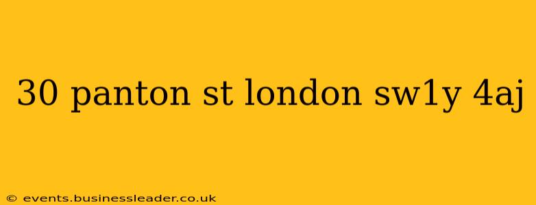 30 panton st london sw1y 4aj