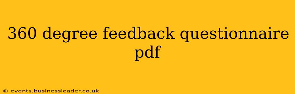 360 degree feedback questionnaire pdf