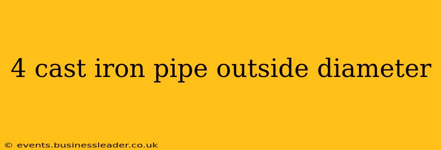 4 cast iron pipe outside diameter