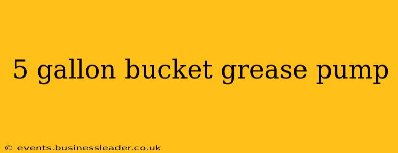 5 gallon bucket grease pump