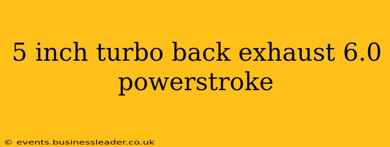 5 inch turbo back exhaust 6.0 powerstroke