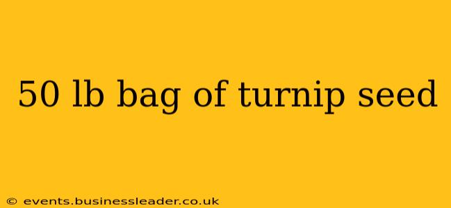50 lb bag of turnip seed