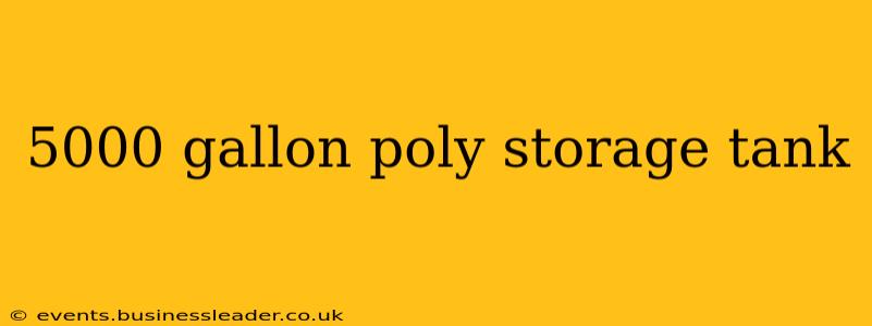 5000 gallon poly storage tank