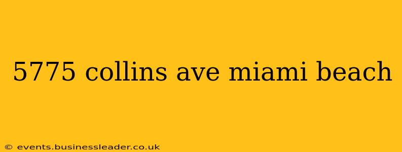 5775 collins ave miami beach