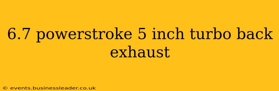 6.7 powerstroke 5 inch turbo back exhaust