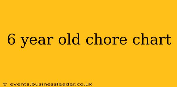 6 year old chore chart