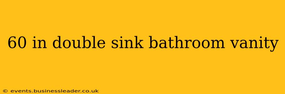 60 in double sink bathroom vanity