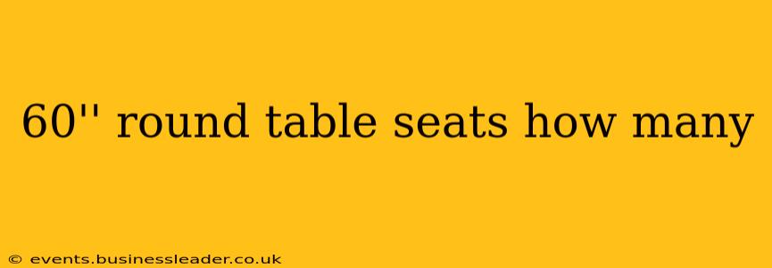 60'' round table seats how many