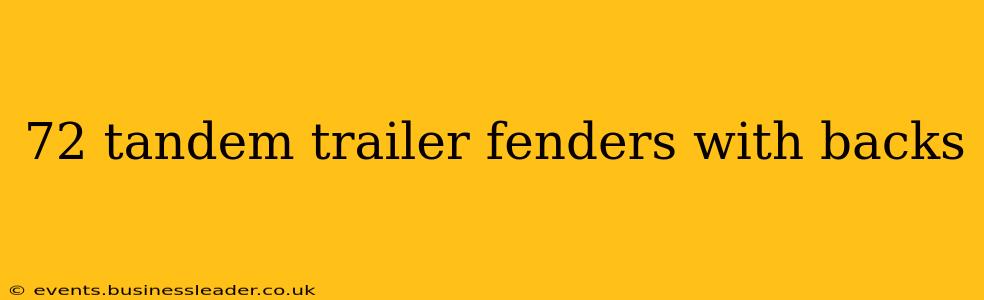 72 tandem trailer fenders with backs