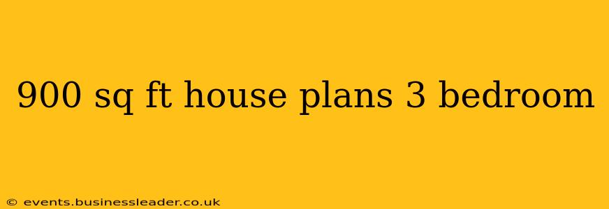 900 sq ft house plans 3 bedroom