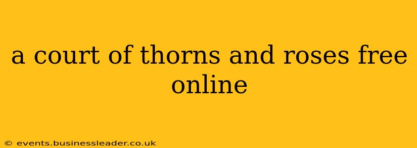 a court of thorns and roses free online