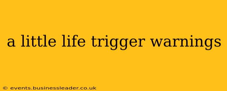 a little life trigger warnings