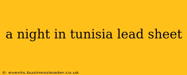 a night in tunisia lead sheet