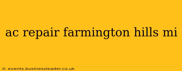 ac repair farmington hills mi