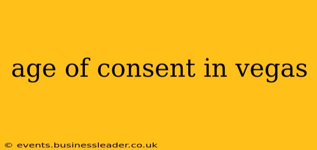 age of consent in vegas
