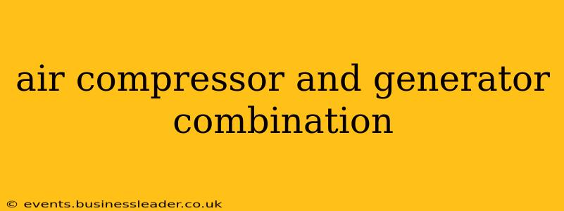 air compressor and generator combination
