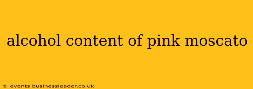 alcohol content of pink moscato