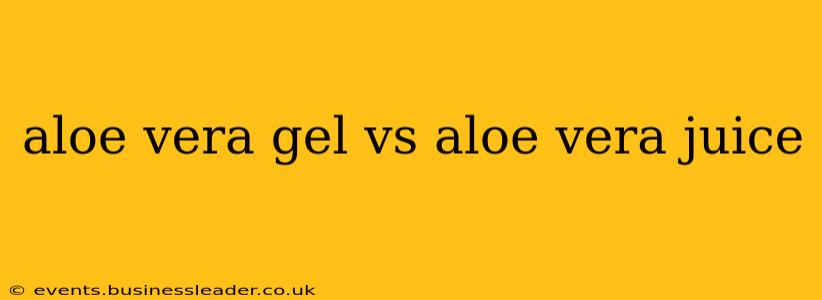 aloe vera gel vs aloe vera juice