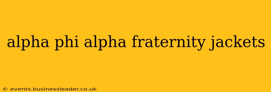 alpha phi alpha fraternity jackets