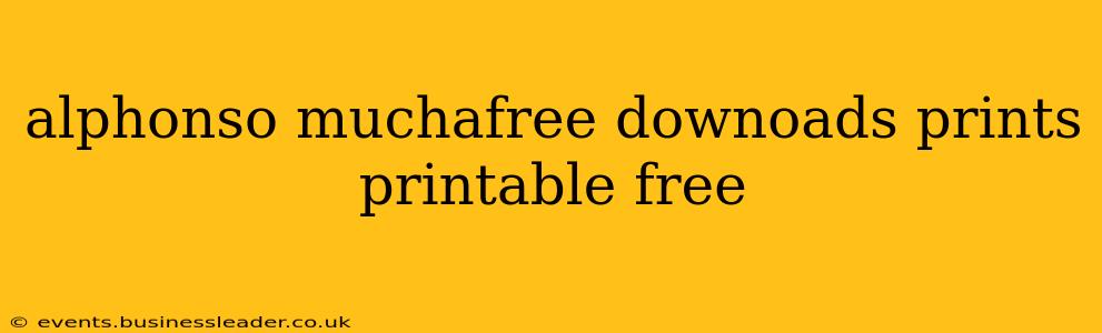 alphonso muchafree downoads prints printable free
