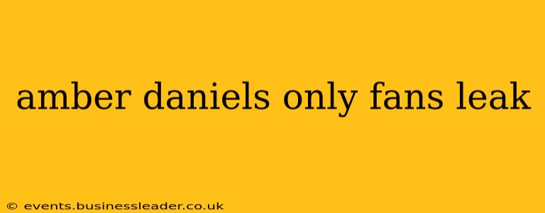 amber daniels only fans leak