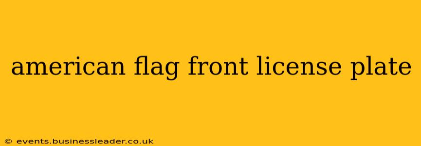american flag front license plate